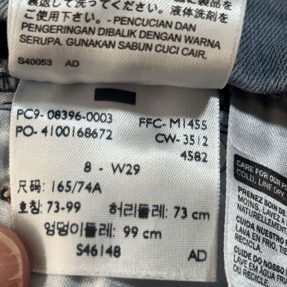 Levis Womens Classic Bermuda Shorts Denim Stretch Blue W29 30" Waist - Picture 4 of 7